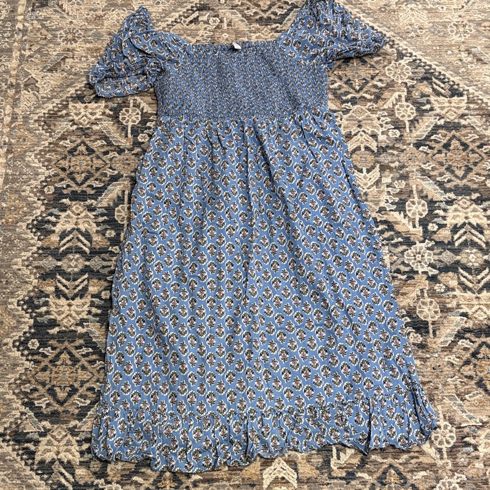 J. Crew Woman’s Dress in Blue and White Floral Pattern
